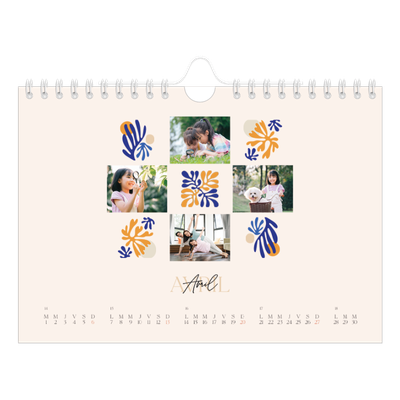 Calendrier photo A5 — Coraux minimalistes [couverture]