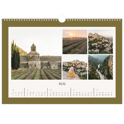 Calendrier photo A3 — Couleurs classiques [couverture]