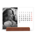 Calendrier de bureau support bois - paysage   — Écriture élégante [Mars]