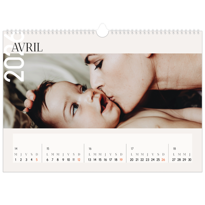 Calendrier photo A3 — Superposition [Avril]
