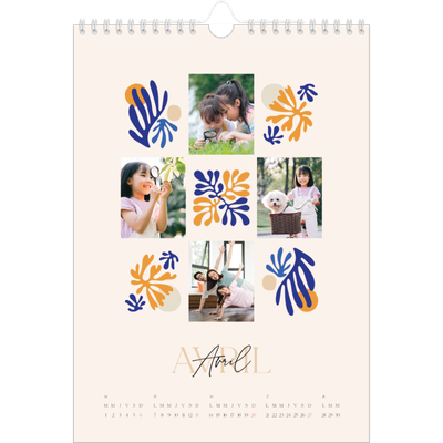Calendrier photo A4 (20 x 30 cm) — Coraux minimalistes [couverture]