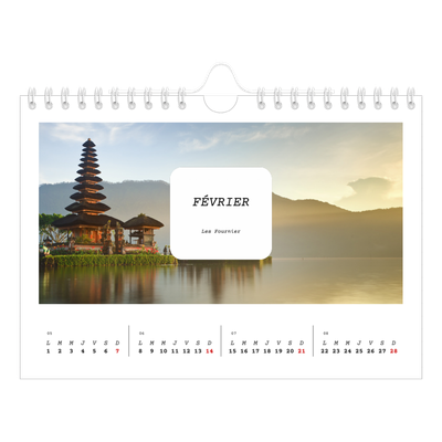 Calendrier photo A5 — Toute l'histoire [Février]