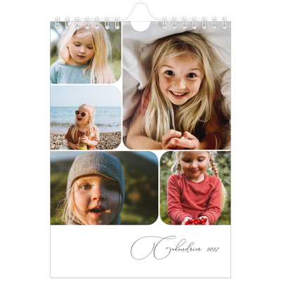 Calendrier photo A5 — Instantanés et calligraphie [couverture]