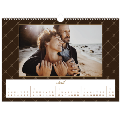 Calendrier photo A3 — Noir et blanc vintage [Avril]