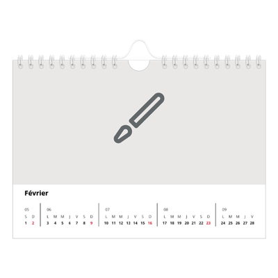 Calendrier photo A5 — Créez votre produit [Février]