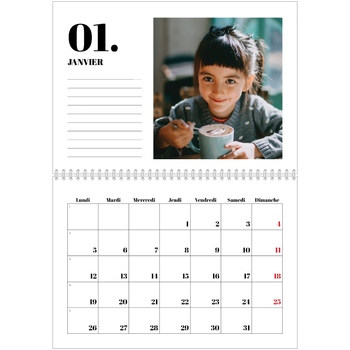 Calendrier photo A4 double — Sérif et moments