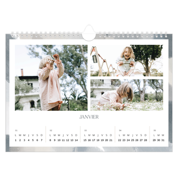 Calendrier photo A4 — Effet pinceau