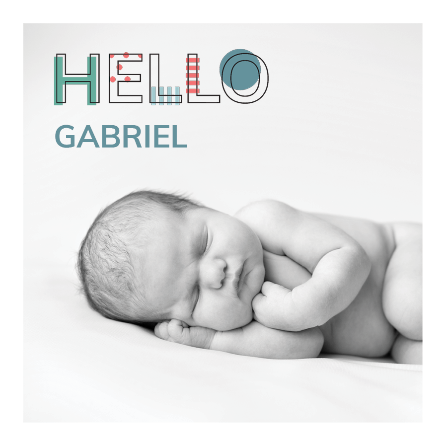 Cartons d'invitation — Motif typographique