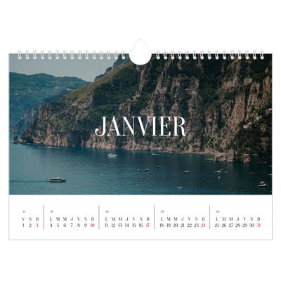 Calendrier photo A4 — Évasion sans fin [Janvier]