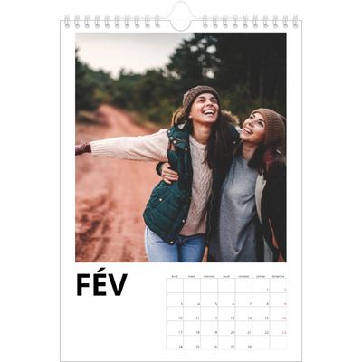 Calendrier photo A4 (20 x 30 cm) — Espace blanc [Février]
