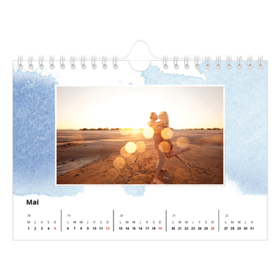 Calendrier photo A5 — Effet aquarelle [couverture]
