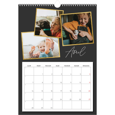 A3 Calendrier annuel — Tellement de souvenirs [Avril]
