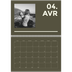 Calendrier photo A4 double (30 x 40 cm) — Contemporain audacieux [Avril]