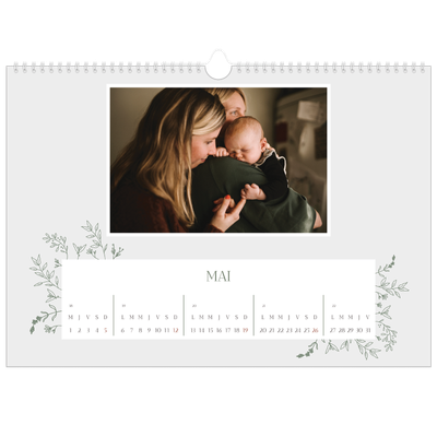 Calendrier photo A3 — Fleurs dessinées [couverture]