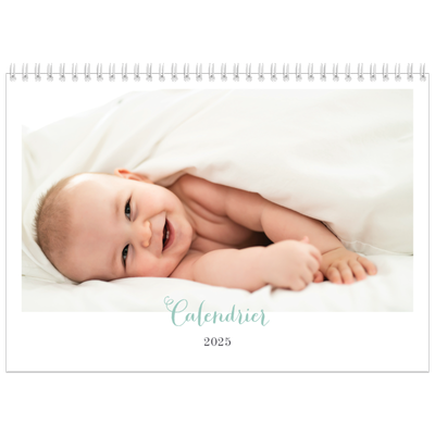 Calendrier photo A4 double (30 x 40 cm) — Bienvenu au monde [couverture]