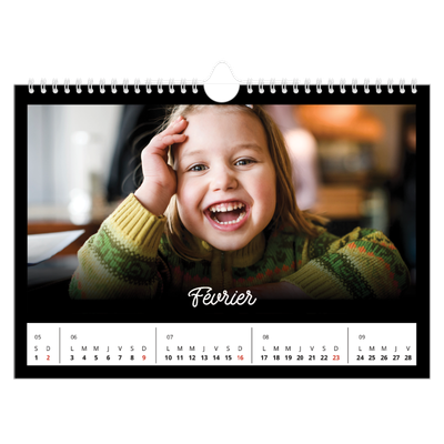 Calendrier photo A4 — Diapositive [Février]