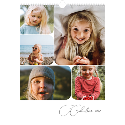 A3 Calendrier annuel — Instantanés et calligraphie [couverture]