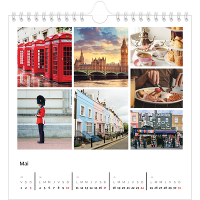 Calendriers annuels carré — Diaporama asymétrique [couverture]