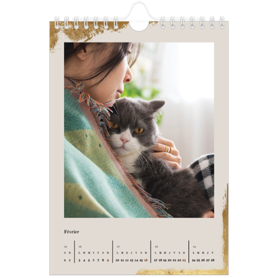 Calendrier photo A5 — Classic Gold [Février]