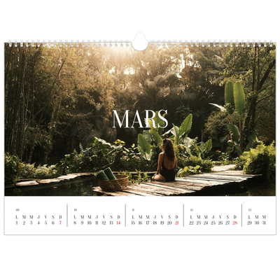 Calendrier photo A3 — Évasion sans fin [Mars]