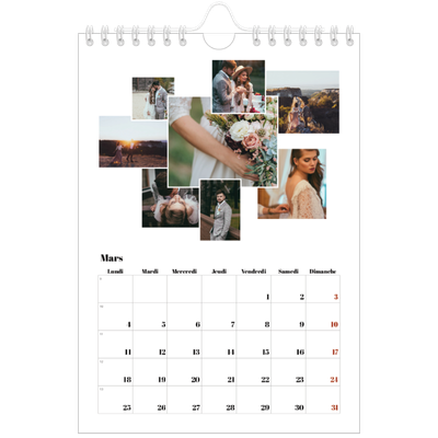 Calendrier photo A5 — Formes et collage [Mars]