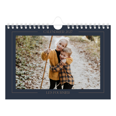 Calendrier photo A5 — Bleu de Prusse [couverture]