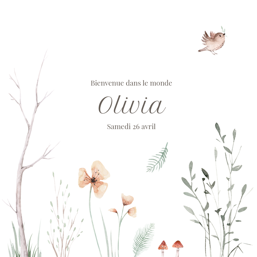Cartons d'invitation — Doux printemps