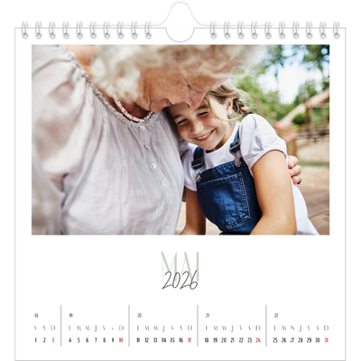 Calendriers annuels carré — Mix de typographies [couverture]