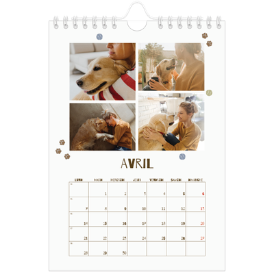 Calendrier photo A5 — Chiot joueur [Avril]