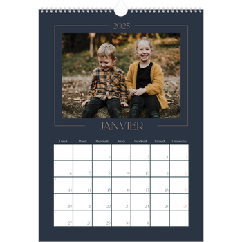 Calendrier photo A3 — Bleu de Prusse