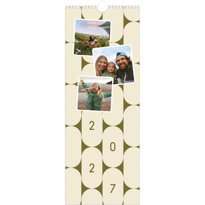 Calendrier mural long  — Motifs rétros [couverture]