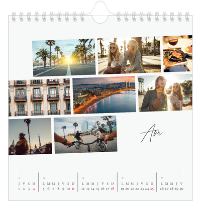Calendriers annuels carré — Escapade citadine [Avril]