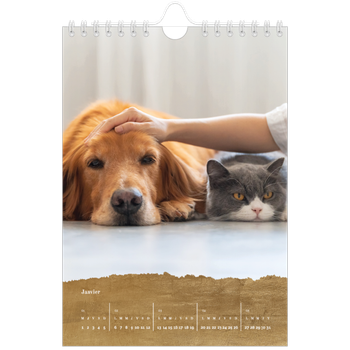 Calendrier photo A5 — Feuille d'or