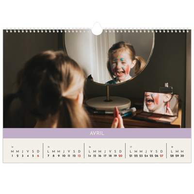 Calendrier photo A3 — Chapitres pastel [Avril]