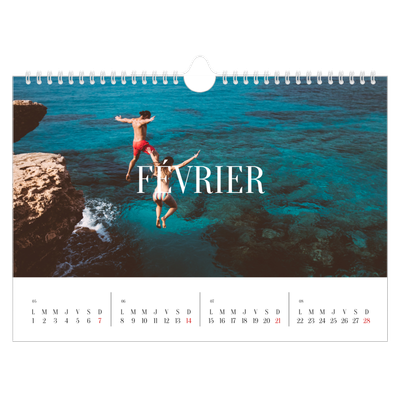 Calendrier photo A4 — Évasion sans fin [Février]