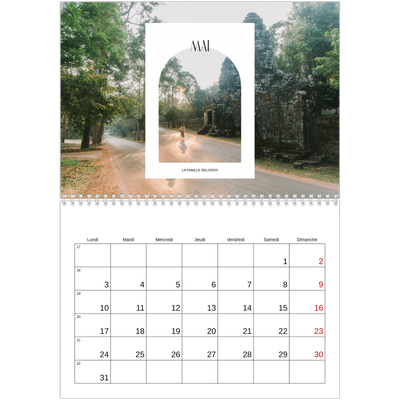 Calendrier photo A4 double (30 x 40 cm) — L'arche ouverte [Mai]