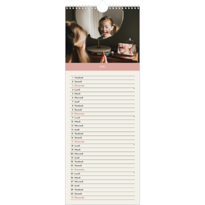 Calendrier mural long  — Chapitres pastel [couverture]