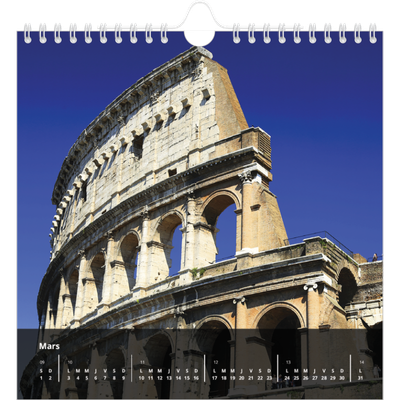 Calendriers annuels carré — Panorama [Mars]