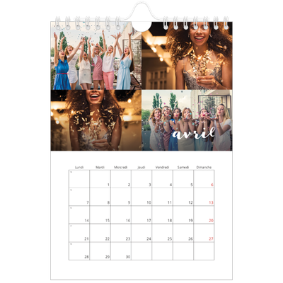 Calendrier photo A5 — Superposition pinceau [Avril]
