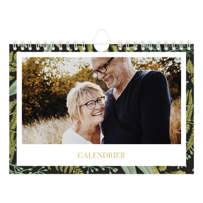 Calendrier photo A5 — Papier peint floral [couverture]