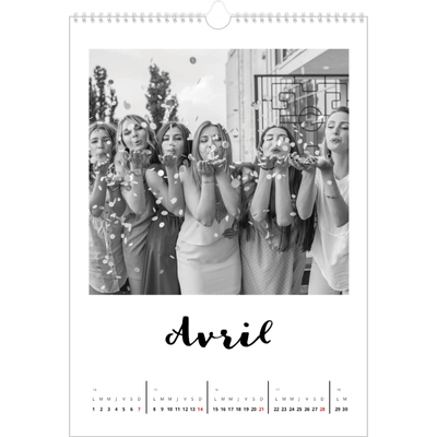 Calendrier photo A4 (20 x 30 cm) — Fait Main [Avril]