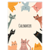 A3 Calendrier annuel — Pattes de chat et gribouillis [couverture]