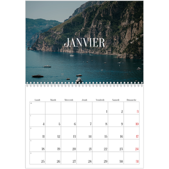 Calendrier photo A4 double — Évasion sans fin