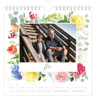 Calendriers annuels carré — Fleurs traditionelles [couverture]