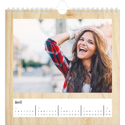 Calendriers annuels carré — Rustique [Avril]