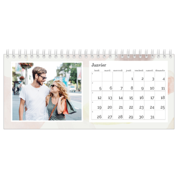 Calendrier de bureau — Pluie d'aquarelle