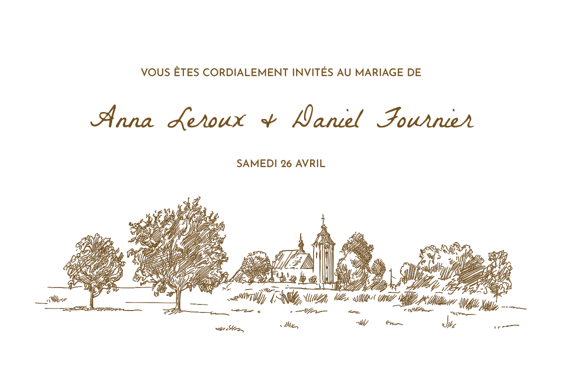 Cartons d'invitation — Charme intemporel