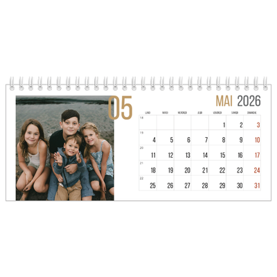 Calendrier de bureau — Numéros mensuels [couverture]