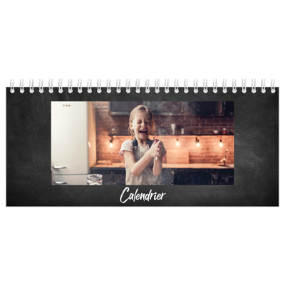 Calendrier de bureau — Tableau et craie [couverture]