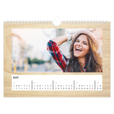 Calendrier photo A4 — Rustique [Avril]